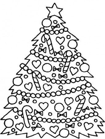 Free Printable Christmas Tree Coloring Pages Cool - Coloring pages