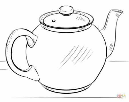 Small teapot coloring page | Free Printable Coloring Pages