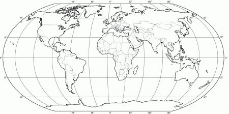 Map Of The World For Kids Coloring Pages - 123 Free Coloring Pages