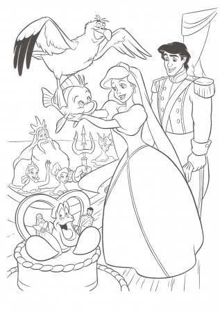 Coloring Pages : Disney Little Mermaid Coloring At Getdrawings The ...