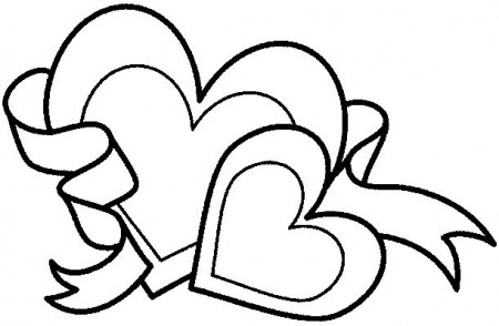 hearts coloring pages printable printable soft heart coloring ...