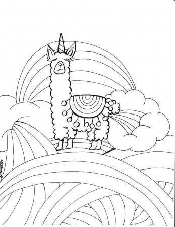 New Coloring Pages : Llamacorn Pdf Printable Art By ...