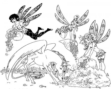 Mia, Mo, Yuko, Onchao | Unicorn coloring pages, Pokemon ...