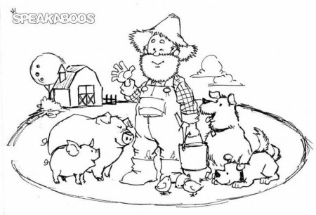 Coloring Pages: Old McDonald | Speakaboos Worksheets | Color Pages ...
