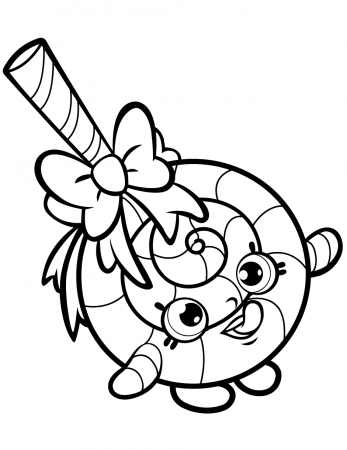 Cute Sweet Candy Shopkins Coloring Page - Free Printable Coloring ...