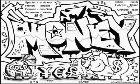 Money Graffiti Coloring Pages