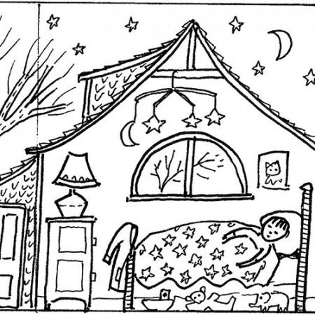 Salley Mavors My Bed Book Coloring Pages - Cahoon Museum of American Art