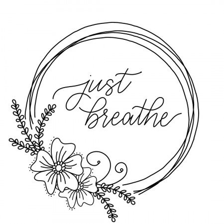 New printable coloring page is up in the resource library today! I created  two versions for different co… | Printable coloring pages, Hand lettering,  Wreath drawing