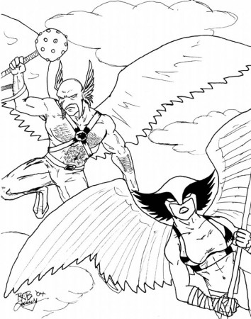 Hawkman & Hawkgirl Sketch (Inked - FINAL), in Rob Frenay's Even More DC  Comics Comic Art Gallery Room