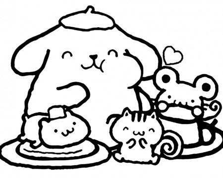 Free Pompompurin Coloring Page - Free Printable Coloring Pages for Kids