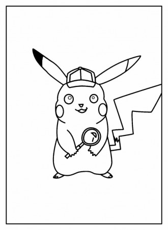 Desenhos do Detetive Pikachu para colorir - Bora Colorir