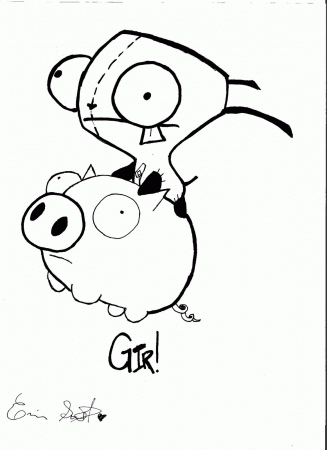 Invader Zim Gir Coloring Pages: Invader Zim Coloring Pages ...