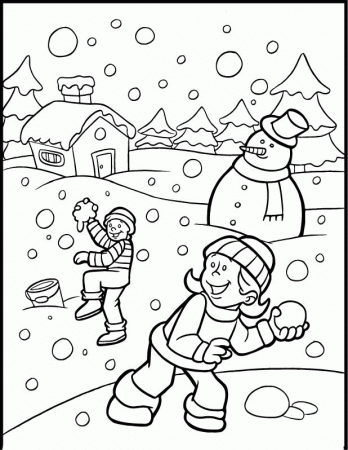 Winter Coloring Pages for Kids to Print Free and Paint