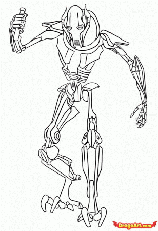 Star Wars Coloring Pages General Grievous - HiColoringPages