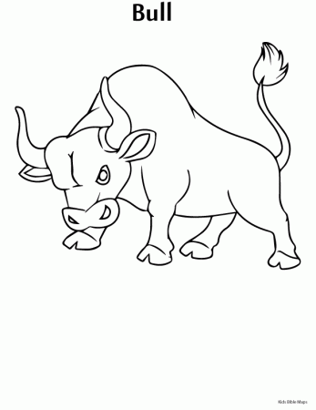 Bull Printable - Bible Coloring Pages (Kids Bible Maps)