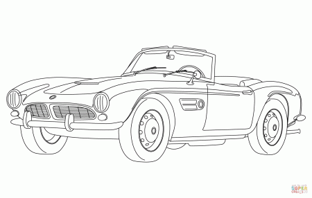 Classic Convertible Car coloring page | Free Printable Coloring Pages
