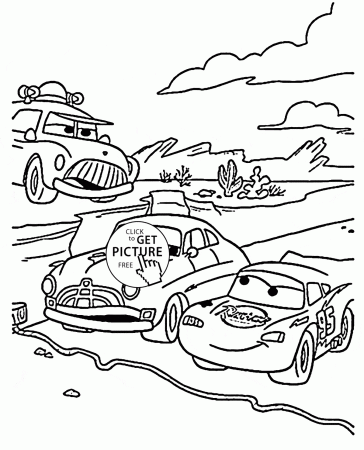 Track Race Cars coloring page for kids, disney coloring pages ...