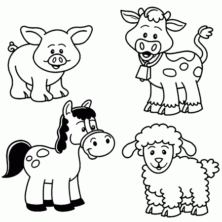 Baby Farm Animal Coloring Pages | Wecoloringpage