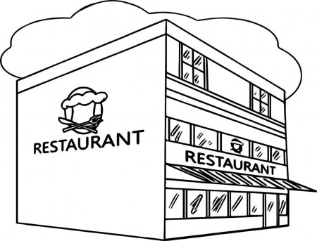 Restaurant Coloring Pages | Coloring pages for kids, Coloring ...