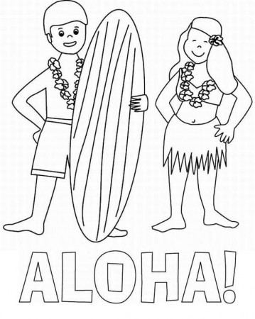 Aloha is Hawaiian Greet Coloring Page | Coloring pages, Cool coloring pages,  Coloring for kids