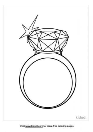 Diamond Ring Coloring Pages | Free Fashion & Beauty Coloring Pages | Kidadl