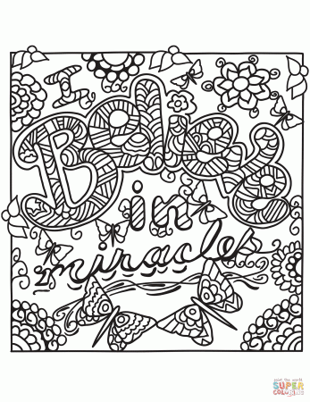 I Believe in Miracles coloring page | Free Printable Coloring Pages