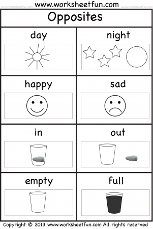 Opposites Coloring Pages Printable - Coloring Page
