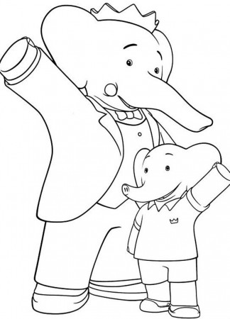 Babar Cartoon Coloring Pages For Kids | Cartoon Coloring pages of ...