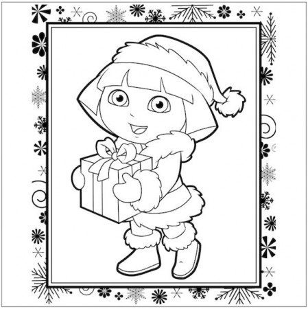 Spectacular Dora Christmas Coloring Pages - Best Resume Collection