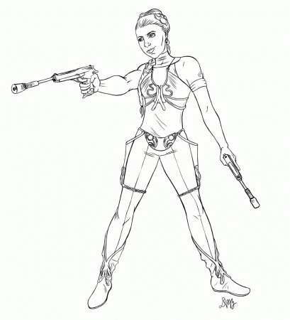 Princess Leia Coloring Page - Coloring Pages for Kids and for Adults