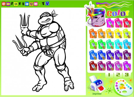 Ninja Turtles Coloring Pages For Kids - Mutant Ninja Turtles ...
