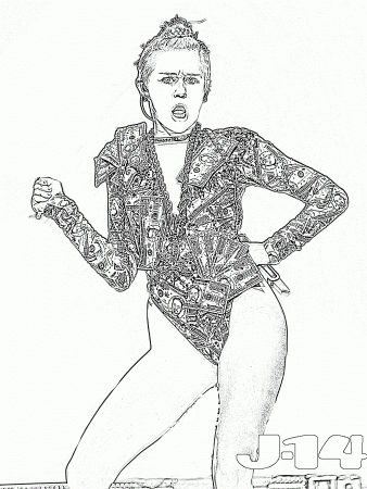 10 Amazing Printable Miley Cyrus Coloring Pages - J-14