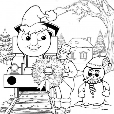 Christmas Thomas The Train Coloring Pages - colors.ifcpnice.com