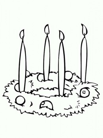 Simple Advent Wreath Coloring Sheet - Pa-g.co