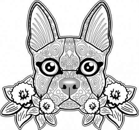 Beautiful Dog Coloring Pages For Adults - Coloring Pages For All Ages