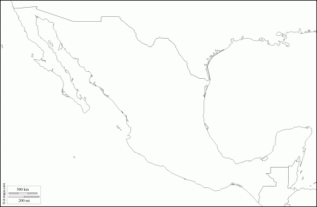 Mexico: free map, free blank map, free outline map, free base map :  boundaries (white) | Free maps, Free base, Map