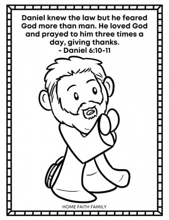Free Daniel and the Lion's Den Coloring Book - Home Faith Family