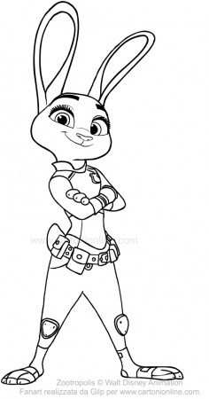 Drawing Judy Hopps (Zootropia) coloring page