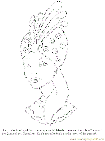 Greece Hera Coloring Page - Free Greece Coloring Pages :  ColoringPages101.com