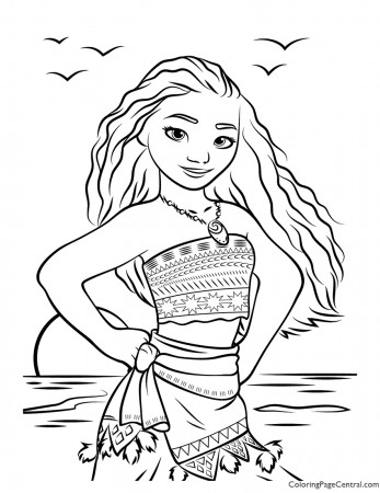 Moana Coloring Page 07 | Coloring Page Central