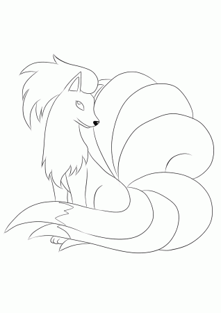Ninetales No.38 : Pokemon Generation I - All Pokemon coloring pages Kids Coloring  Pages