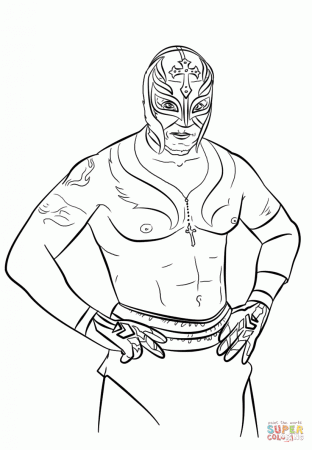 Rey Mysterio | Super Coloring | Wwe coloring pages, Coloring pages, Punk  drawing