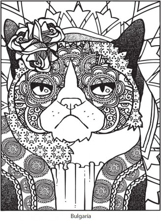 Welcome to Dover Publications - CH Grumpy Cat vs. the World | Cat coloring  page, Cat coloring book, Cute coloring pages