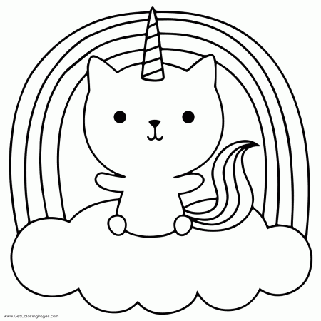 Kittycorn Coloring Pages Cat Unicorn - Get Coloring Pages