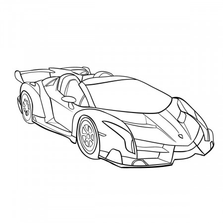Lamborghini Veneno coloring book to print and online