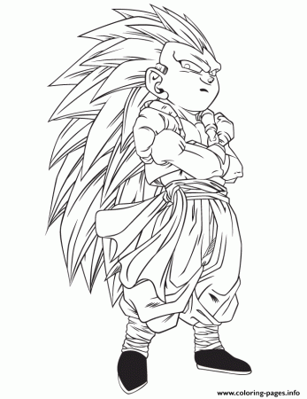 Print dragon ball z gotrunks coloring page Coloring pages