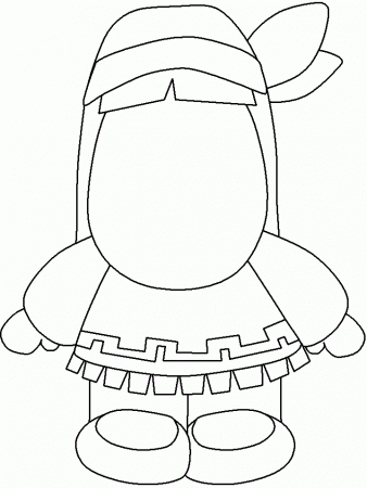 Native American Coloring Page - Coloring Pages for Kids and for Adults