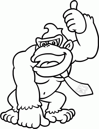 Donkey Kong Coloring Page