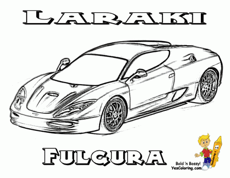 Laraki Fulgura SuperCars Coloring Sheet