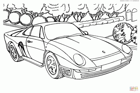 Porsche 959 coloring page | Free Printable Coloring Pages
